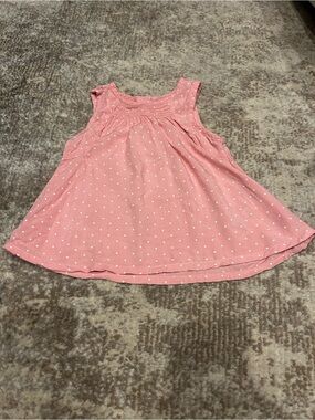 Old Navy Coral Pink Polka Dot Tank Top